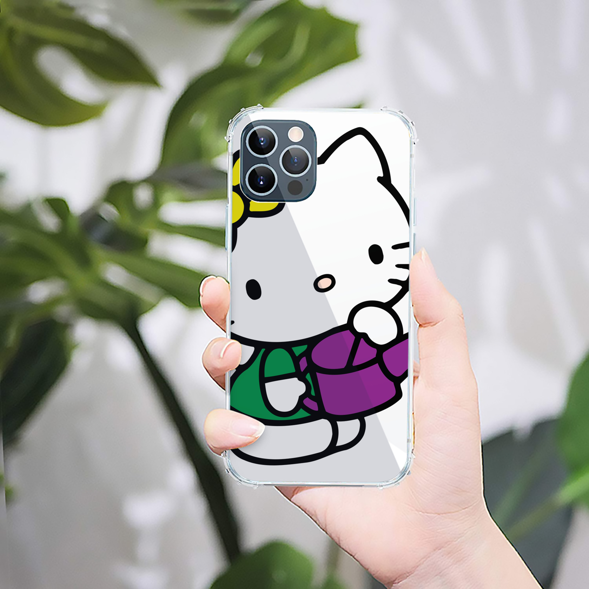 （画像用） Hello Kitty ハローキティ 【iPhone 12シリーズ対応】透明スマホケース（クリアソフトケース）